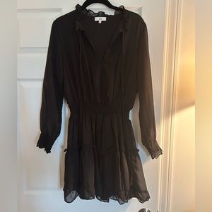 NSR Black Ruffle Dress